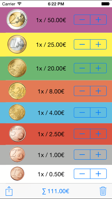 Screenshot #1 pour Euro Coin Roll Calculator