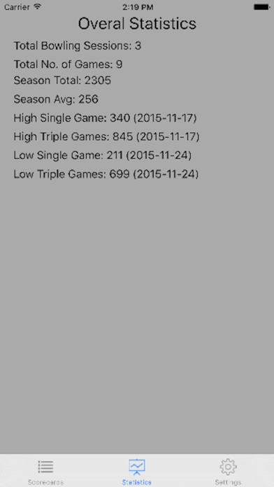 Screenshot #3 pour My Bowling Scorecard - Capture Your Bowling Scores for the Season