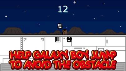 Screenshot #1 pour Galaxy Boy Black & White - 8 Bit Spaceman Bouncy Fever