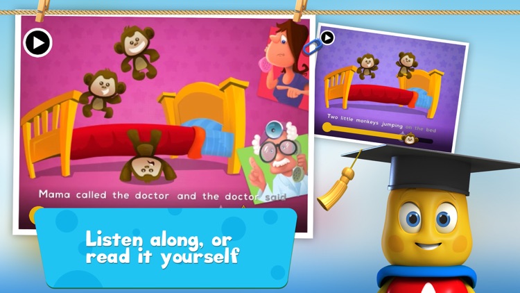 5 Little Monkeys Jumping On The Bed: TopIQ Story Book For Children in Preschool to Kindergarten HD screenshot-3