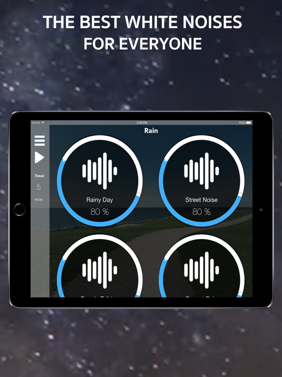 My Ambient Sounds - Sleeping Music & Ambient Soundscape Mixer to Help You Sleep Better Now iPad screenshot
