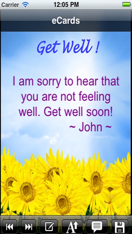 Get Well Cards with photo editor. Send get well soon greetings card and custom get well ecards with text and voice messages !