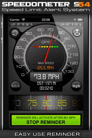 Speedometer s54 (Speed Limit Alert System) screenshot 3