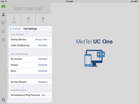 MetTel UC One for iPad screenshot 4