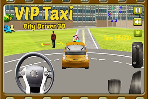 VIP Taxi City Driver 3D Simulator - Parking and Passenger Pick & Drop screenshot 3