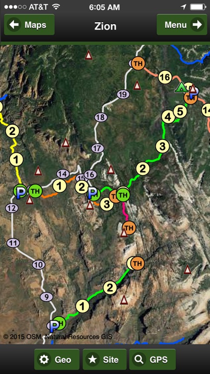 Zion Trail Map Offline