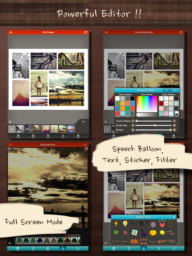 ‎Frame Artist Pro - Photo Collage Editor - Design Scrapbook by Pic Layout and FX Filters For Instagram Screenshot