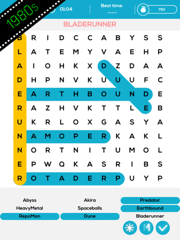 Screenshot #5 pour Sci-Fi Movie Word Search Unlimited Free Puzzle