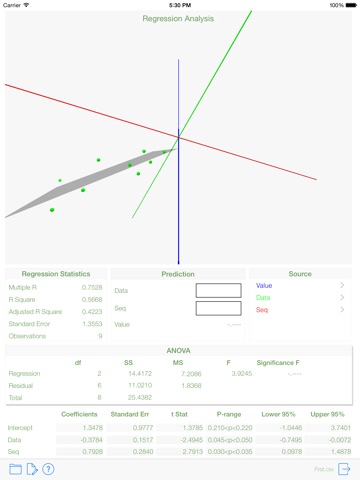 DataStat - data analysis and statistics with 3D plot free screenshot 2