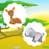 Animal game for children: Find the mistake in the forest