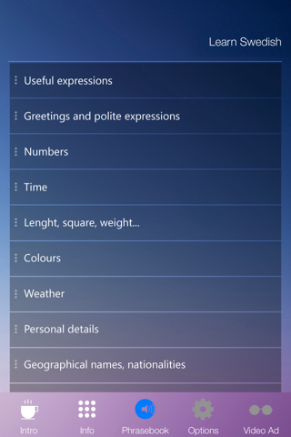Learn SWEDISH Fast and Easy - Learn to Speak Swedish Language Audio Phrasebook and Dictionary App for Beginners screenshot 2