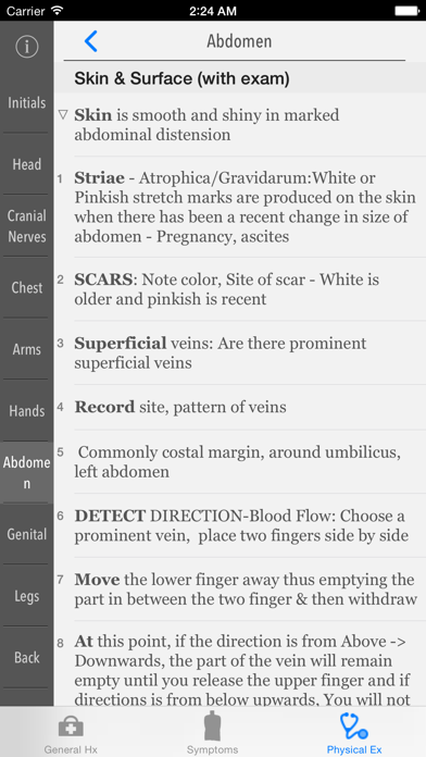 Clinical Skills - History, Symptoms & Physical Examination Screenshot