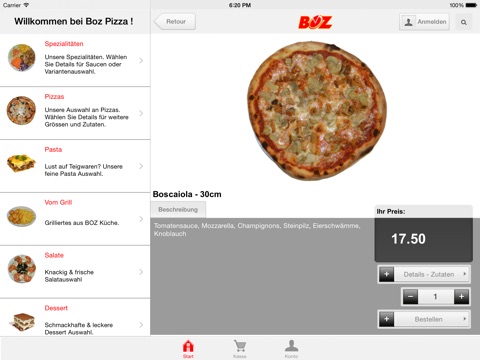 BOZ Pizza für iPad screenshot 3