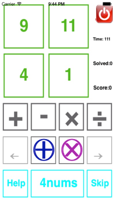 Screenshot #2 pour 4 Numbers Math Game