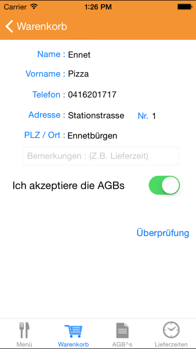 Ennet Pizza iPhone screenshot