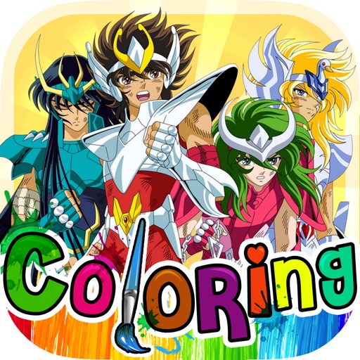 Coloring Anime & Manga Book : Knights Cartoon of Pictures - Saint Seiya For Kids icon