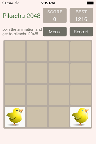 2048 for Pikachu screenshot 2