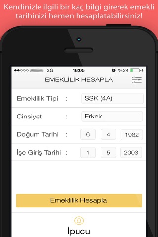 Emeklilik Yaş Hesabı screenshot 2