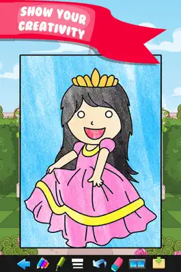 Game screenshot Princess Coloring Book Drawing Doodle - Draw Game for Toddler Preschool Kids! apk