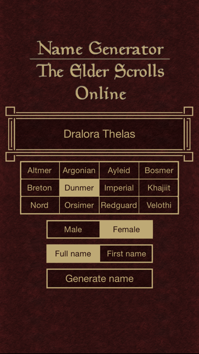 Name Generator for The Elder Scrolls Onlineのおすすめ画像4