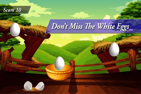 Catch the Eggs-simple and fun chicken bird dropping eggs and catching arcade game. screenshot 3