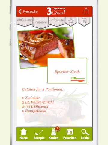 Screenshot #5 pour 3 Tage Low Carb Diät - Abnehmen übers Wochenende, schlank ohne Kohlenhydrate
