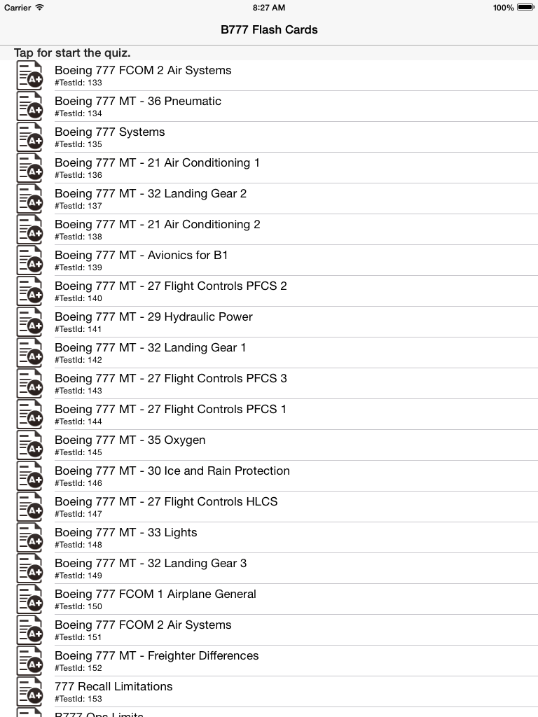 Systems & Limitations Flash Cards for Boeing 777