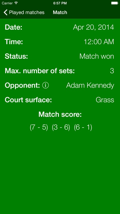 Matchpoint - personal tennis scoring