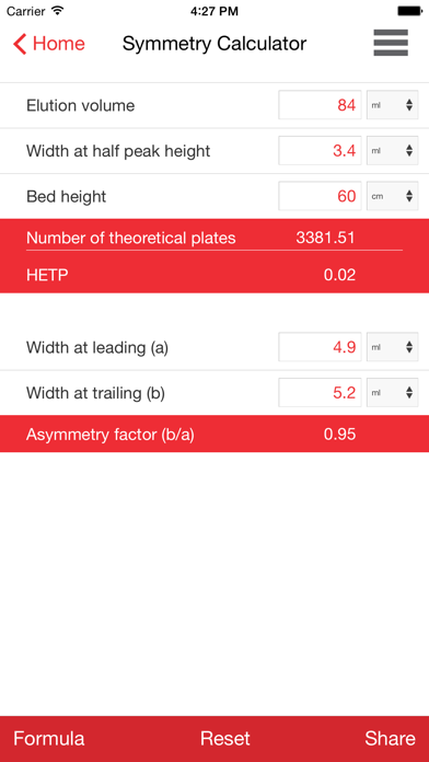 Screenshot #3 pour ChromaPro — Your multi-use tool for process related chromatography calculations