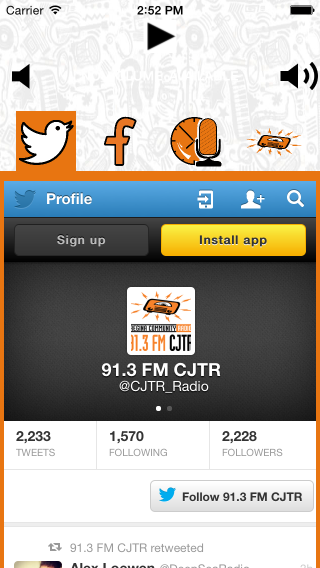 Screenshot #3 pour 91.3 FM CJTR Regina Community Radio App