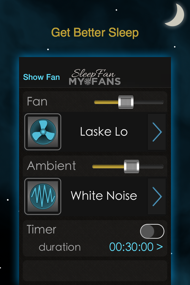 SleepFan MyFans - Sleep Aid with Recorder