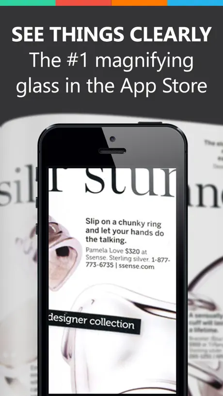 Magnifying Glass Reader with Light for iPhone