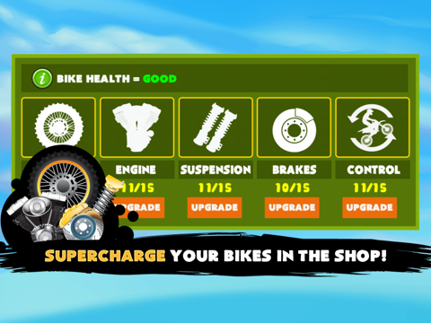 Stickman Bike Hill Race Free Addictive Rider Run iPad screenshot 4 - Games app