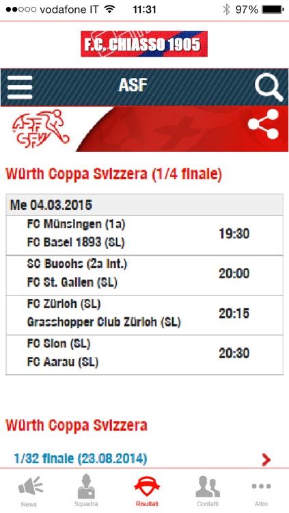 F.C. Chiasso 1905 Official App screenshot-3