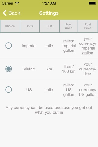 CAR COST UNIVERSAL: Any units and currencies screenshot 2