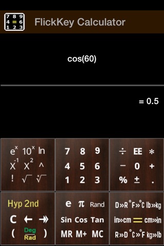 FlickKey Calc for Watch screenshot 2