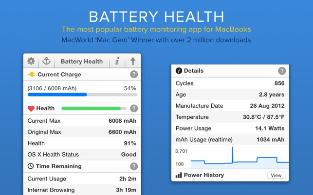 Battery Health - Monitor Stats on the Mac App Store
