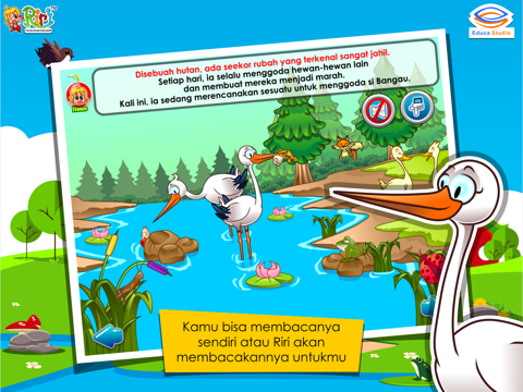 Screenshot #5 pour Bangau dan Rubah - Cerita Anak Interaktif