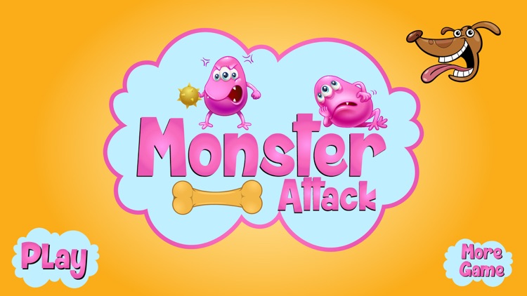 Monster Attack - Fetch bones and save the cute puppy dog from angry monster