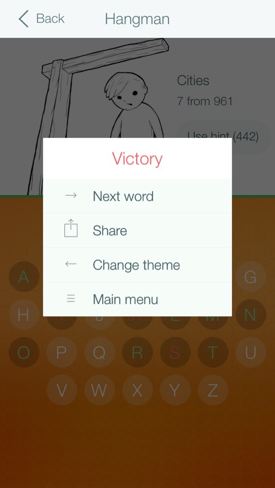 #4. Hangman 2 - word game. Addictive quiz with words guessing (iOS) 由: Anton Kartunov
