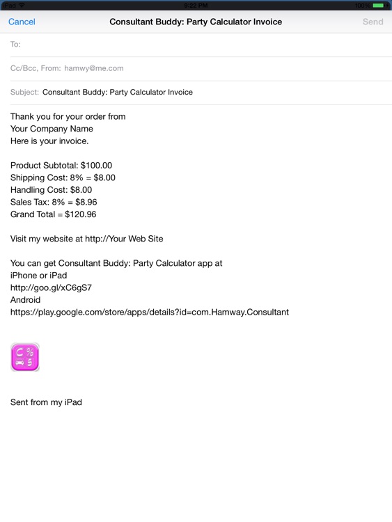 Consultant Buddy: Party Calculator HD