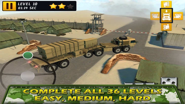 Tank Parking Blitz Race with Heavy Army Trucks, Missile launcher and Tanks screenshot-4