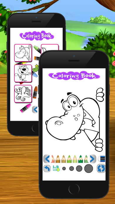 cartoon coloring draw book art game for kid Screenshot