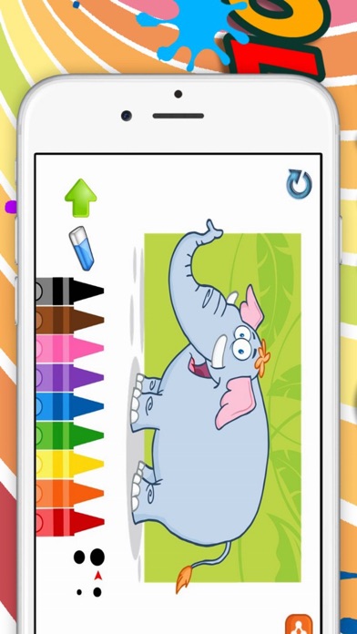 Screenshot #2 pour Elephant Coloring book for Kid - Fun color & paint on drawing game for boys & girls
