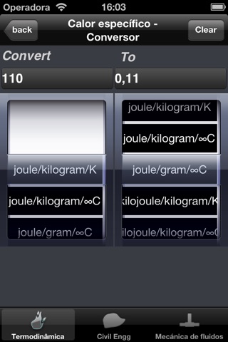 Thermodynamics Calculator lite screenshot 2