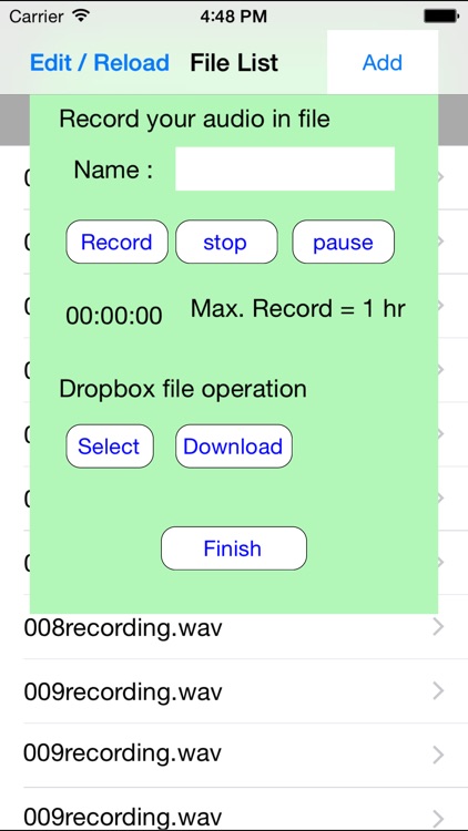 Agile speech recognition file