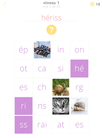 Screenshot #6 pour 1 indice: mots et syllables