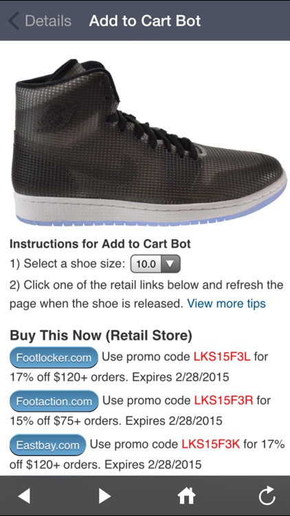 SPG Pro: Add to Cart Sneaker Bot
