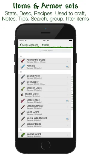 Database For Terraria iPhone-skjermbilde 2