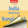 Северо-восток Индии. Бангладеш. Туристическая карта